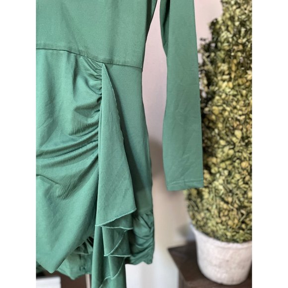 Superdown Martyna Deep V Dress Emerald Women's Size XL - Picture 8 of 10